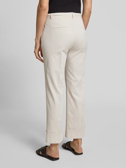 SEDUCTIVE Flared cut broek met persplooien, model 'MINESSE' Zand - 5