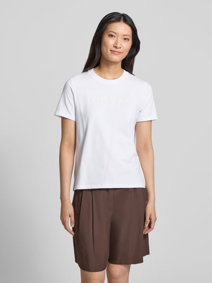 COMMA Regular Fit T-Shirt mit Motiv-Print Offwhite 4