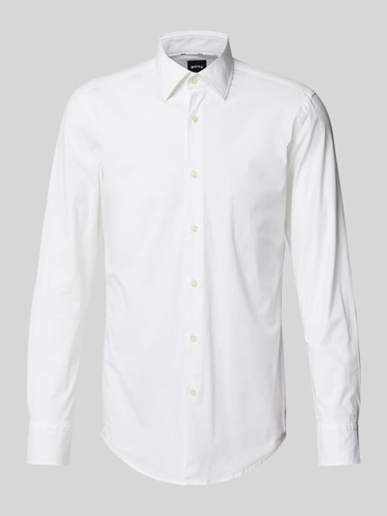 BOSS Koszula o kroju slim fit z bardzo długim rękawem Biały 2
