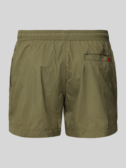 HUGO Badeshorts mit Label Patch Modell 'DOMINICA' Khaki 3