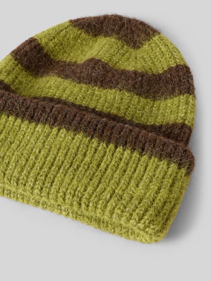 PIECES Mütze mit breitem Umschlag Modell 'PCALINA HOOD BC' Schoko Melange 2