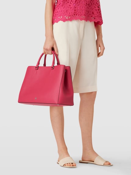 Lauren Ralph Lauren Handtas met labeldetail Felroze - 1