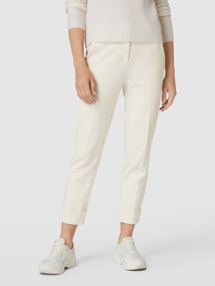 CAMBIO Stoffen broek met verkorte pasvorm, model 'KRYSTAL' Ecru - 4
