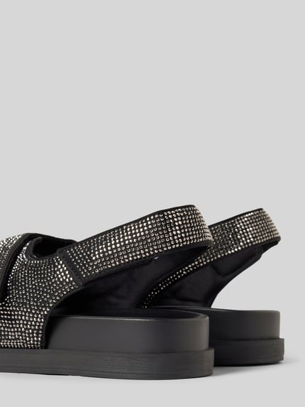 ONLY Sandalen met strass-steentjes, model 'MINNIE' Zwart - 2