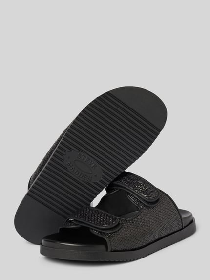 Steve Madden Slippers met logo-applicatie, model 'MYKA' Zwart - 4
