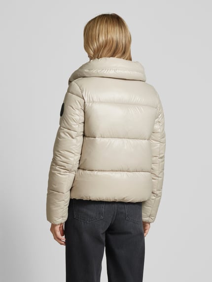 Save The Duck Gewatteerd jack met opstaande kraag, model 'ISLA' Beige - 5