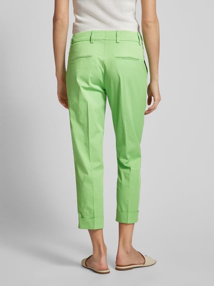 Raffaello Rossi Slim fit chino met verkort model, model 'DORA' Groen - 5