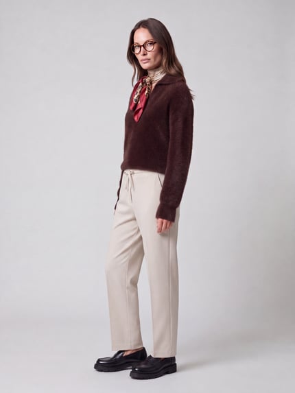 Jake*s Collection Regular Fit Pullover mit Baumwoll-Anteil Schoko 1