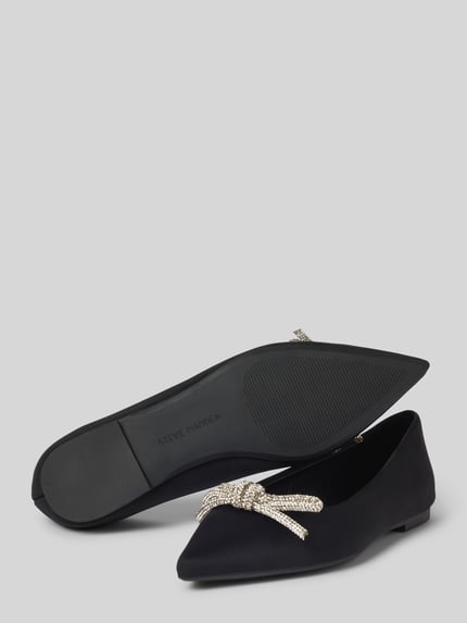 Steve Madden Ballerina's met strass-steentjes, model 'ELINA' Zwart - 4