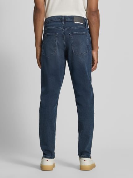 ARMEDANGELS tapered fit jeans van mix van katoen en lyocell model 'AARJO TARPA' Donkerblauw - 5