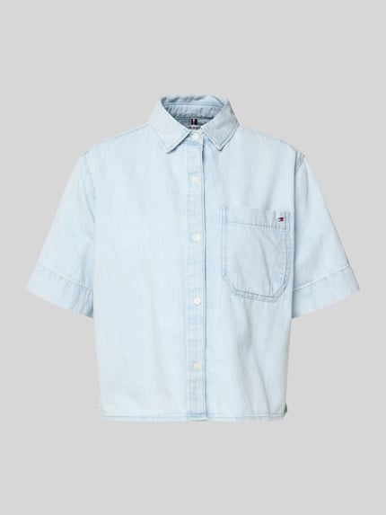 Tommy Hilfiger Relaxed fit jeansblouse van puur katoen Lichtblauw - 2