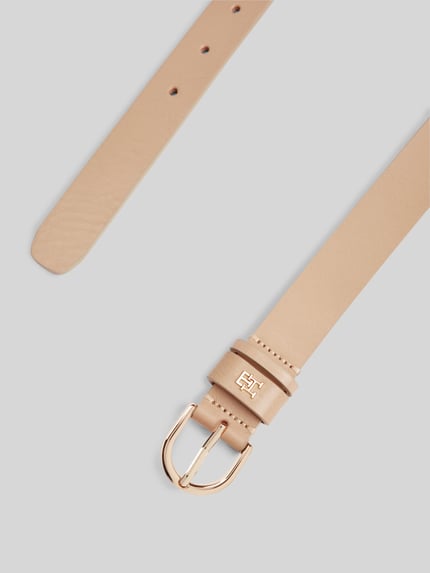 Tommy Hilfiger Gürtel aus echtem Leder mit Logo-Applikation Beige 3