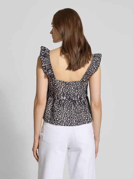 NOISY MAY® Blusenshirt mit Square-Neck-Ausschnitt Modell 'AIDA' Black 5