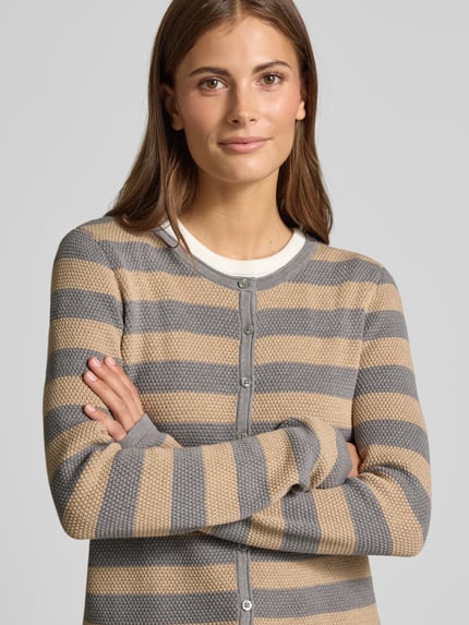 Christian Berg Woman Vest met knoopsluiting Middengrijs gemêleerd - 3