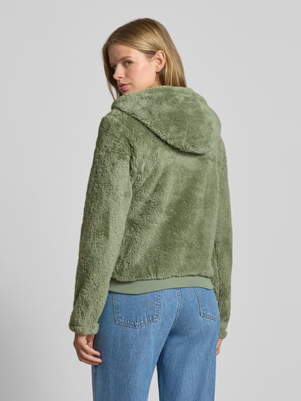 ONLY Regular Fit Teddyfelljacke mit Kapuze Modell 'NEW ANNA' Schilf 5