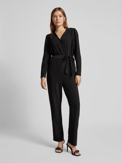 b.young Jumpsuit mit Effektgarn Modell 'TACHA' Black 4