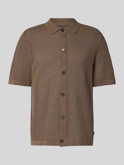 JACK & JONES Premium Freizeithemd mit Knopfleiste Modell 'AARTO' Mittelbraun 2
