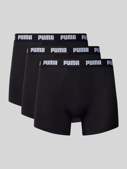 PUMA Trunks mit Label-Detail im 3er-Pack Black 1