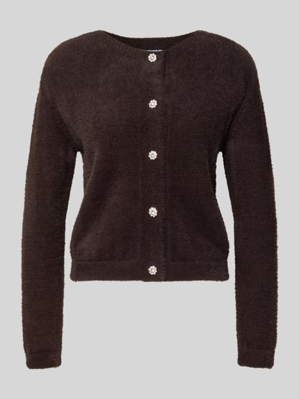 MORE & MORE Strickjacke mit Knopfleiste Schoko 2