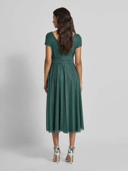Vera Mont Knielanges Cocktailkleid mit V-Ausschnitt Gruen 5