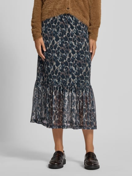Christian Berg Woman Midirok met effectgaren Cognac - 4