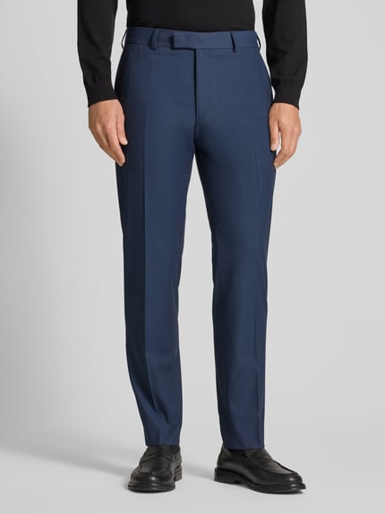 Strellson Slim Fit Anzughose mit Bügelfalten Modell 'Melwin' Dunkelblau 4
