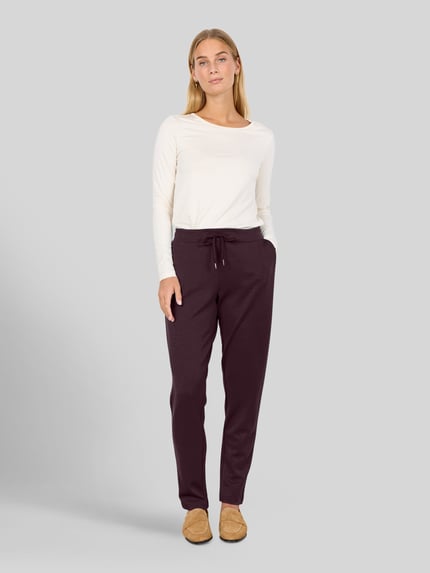 Soyaconcept Spodnie dresowe o kroju regular fit z mieszanka modalu model 'SC-BANU 157' Czekoladowy 1