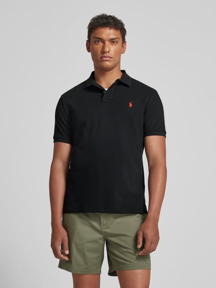 Polo Ralph Lauren Poloshirt met labelstitching Zwart - 4