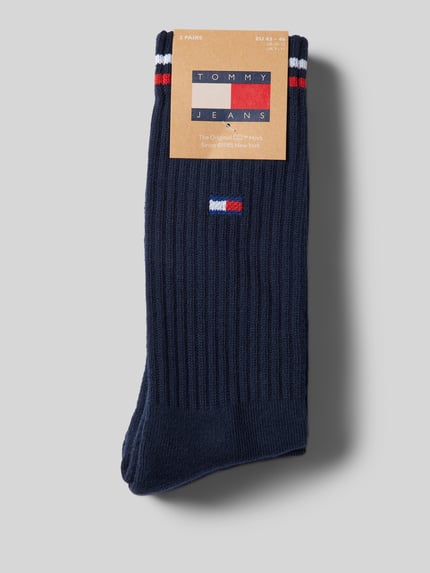 Tommy Hilfiger Socken mit Kontraststreifen im 2er-Pack Marine 3