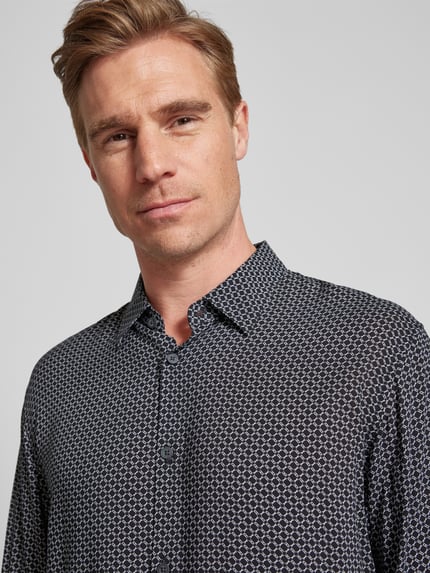 Armani Exchange Regular fit vrijetijdsoverhemd van viscose met knoopsluiting Marineblauw - 3