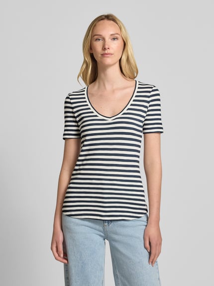 Marc O'Polo T-shirt o kroju regular fit z czystej bawełny Granatowy 4