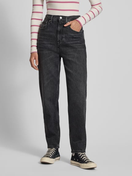 Tommy Jeans Mom Fit Jeans aus Baumwoll-Mix Anthrazit 4
