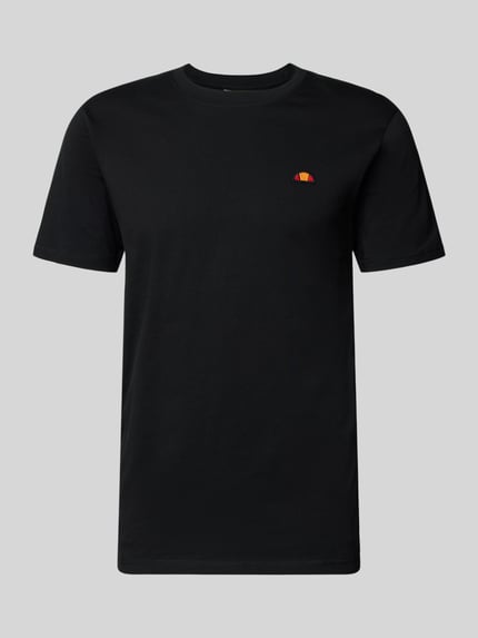 Produktfoto, T-Shirt mit Label-Stitching Modell 'CASSICA' von Ellesse, Herren T-Shirt aus reiner Baumwolle, gerader Schnitt, schwarz