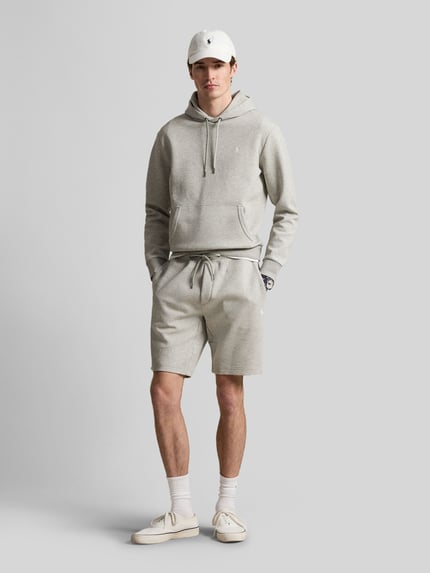 Polo Ralph Lauren Szorty dresowe o kroju regular fit z mieszanki bawełny z haftowanym logo Antracytowy melanż 1