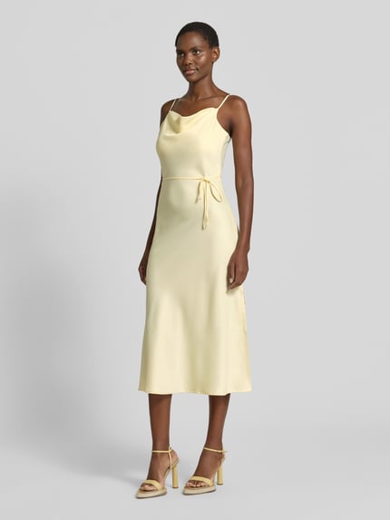 YAS Midikleid mit Stretch-Anteil Modell 'THEA' GELB 1