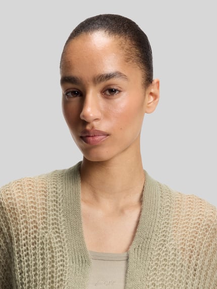BOSS Orange Relaxed Fit Strickjacke aus Schurwoll-Mix Modell 'C_Furgovia_1' Schilf 3