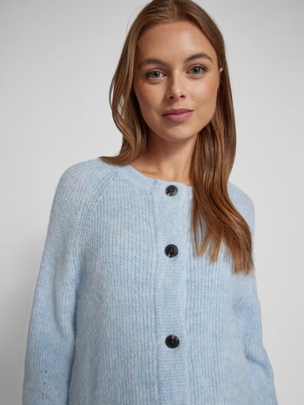 Selected Regular Fit Cardigan aus Woll-Mix mit Alpaka-Anteil Modell 'LULU' Hellblau 3