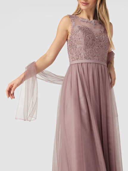 Mascara Abendkleid mit Ziersteinbesatz Mauve 3