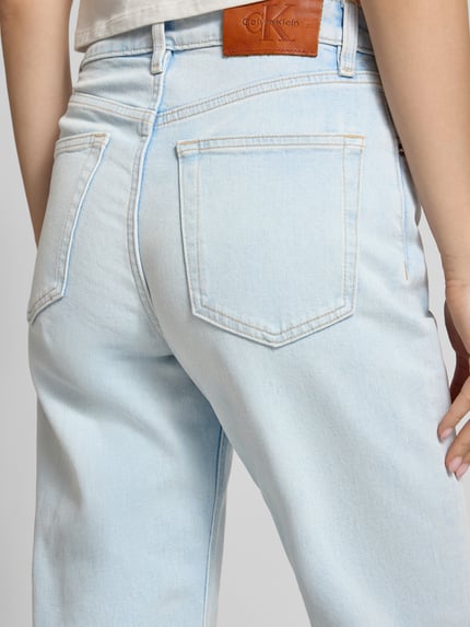 Calvin Klein Jeans Straight Fit Jeans aus Baumwoll-Mix Hellblau 3