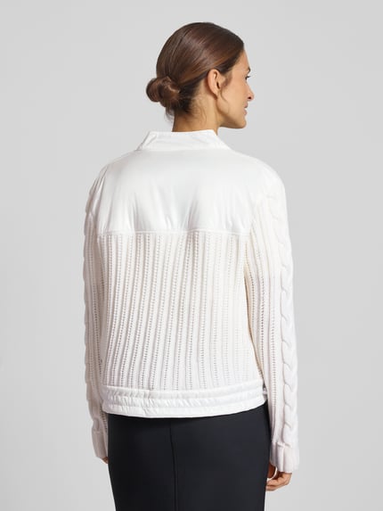 Marc Cain Regular Fit Strickjacke aus reiner Wolle Offwhite 5