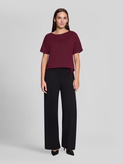 Betty Barclay t-shirt o kroju regular fit z dodatkiem wiskozy model 'NOS JULI' Bordowy 1