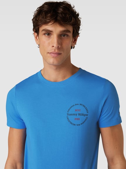 Tommy Hilfiger Slim Fit T-Shirt mit Rundhalsausschnitt Aqua 3