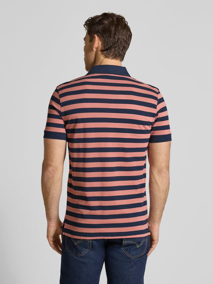 Christian Berg Men Modern Fit Poloshirt mit Logo-Stitching Lachs 5