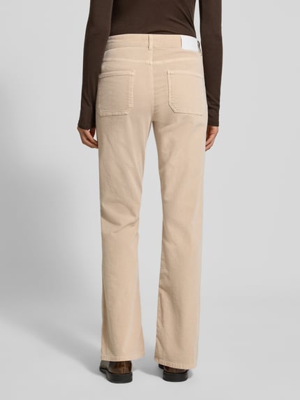 OPUS PANTS Flared fit corduroy broek met klepzakken, model 'Melly' Zand - 5