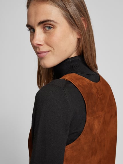 Zadig&Voltaire Mini-jurk in leerlook, model 'RASHA' Cognac - 3
