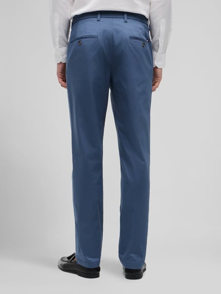 Tommy Hilfiger straight fit chino van katoenmix model 'DENTON' Petrol - 5