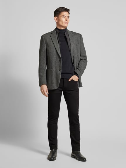 Christian Berg Men regular fit jeans met merkdetail Zwart - 1