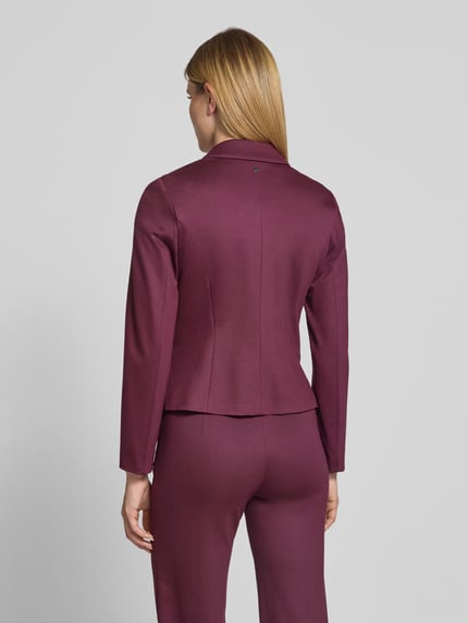 Marc Cain Marynarka w kratę o kroju slim fit z kieszeniami z patką Bordowy 5