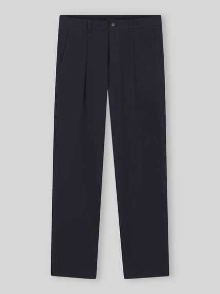 BOSS Orange Straight Fit Chino aus Baumwoll-Mix Modell ''CHINO_ST_PLEATED_1'' Marine 2