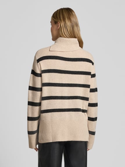 Christian Berg Woman Regular Fit Strickpullover aus reiner Wolle Beige Melange 5